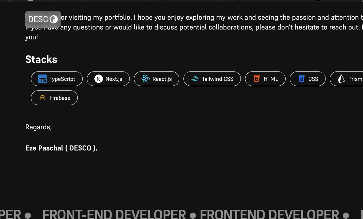 Developer Portfolio